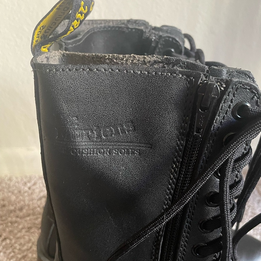Dr. Martens Black Lace-Up Leather Combat Boots - Women - Picture 2 of 5